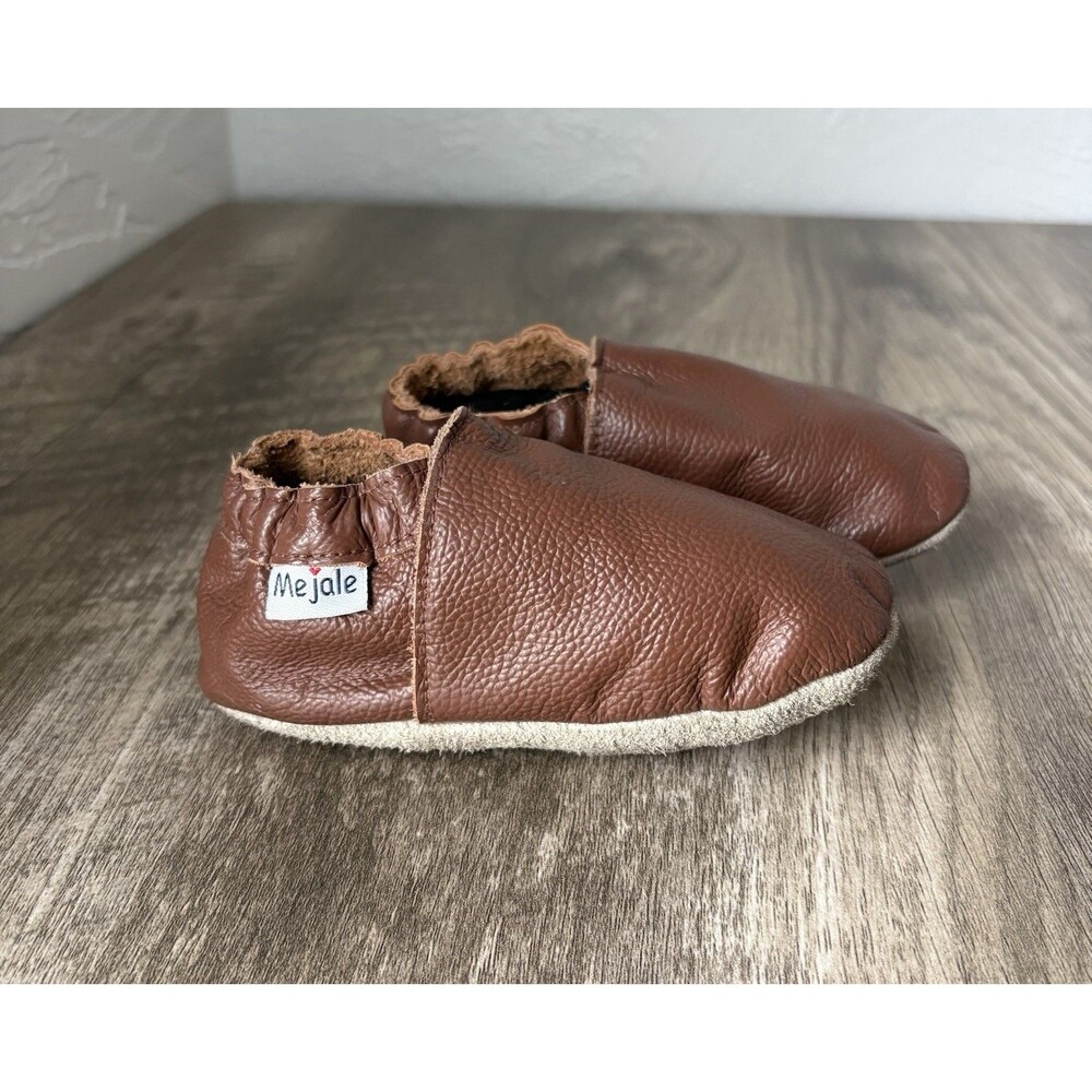 Me Jale Toddler Brown 100% Authentic Leather shoes Size 5-6